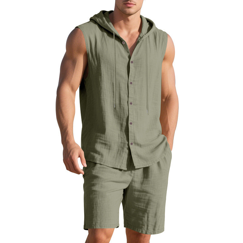 Casual hoodie t-shirt and shorts set Lune London for men