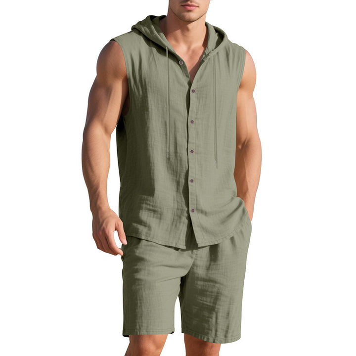 Casual hoodie t-shirt and shorts set Lune London for men