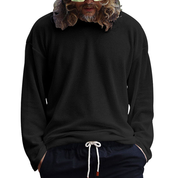 Casual long sleeve structured t-shirt for men with side slits Lune London