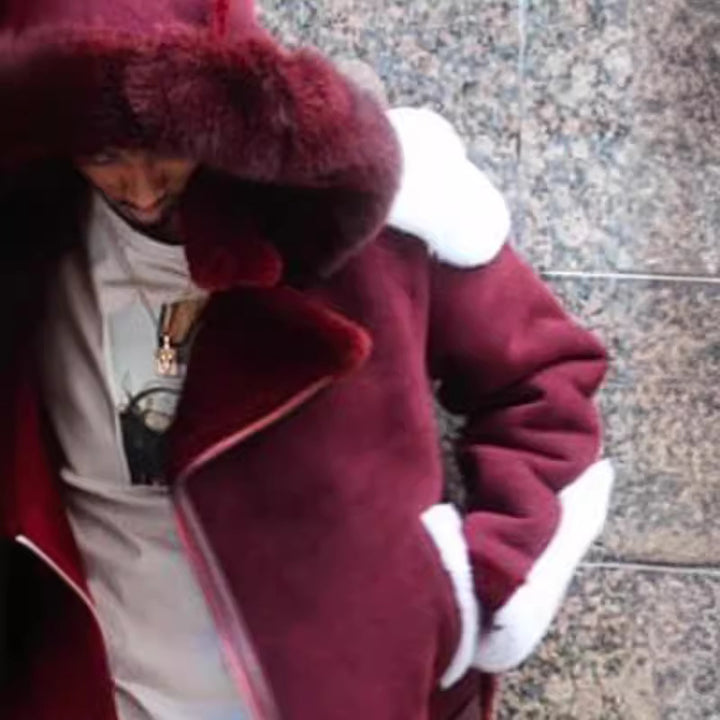 Ladies Teddy Plush Coat with Hood Lune London