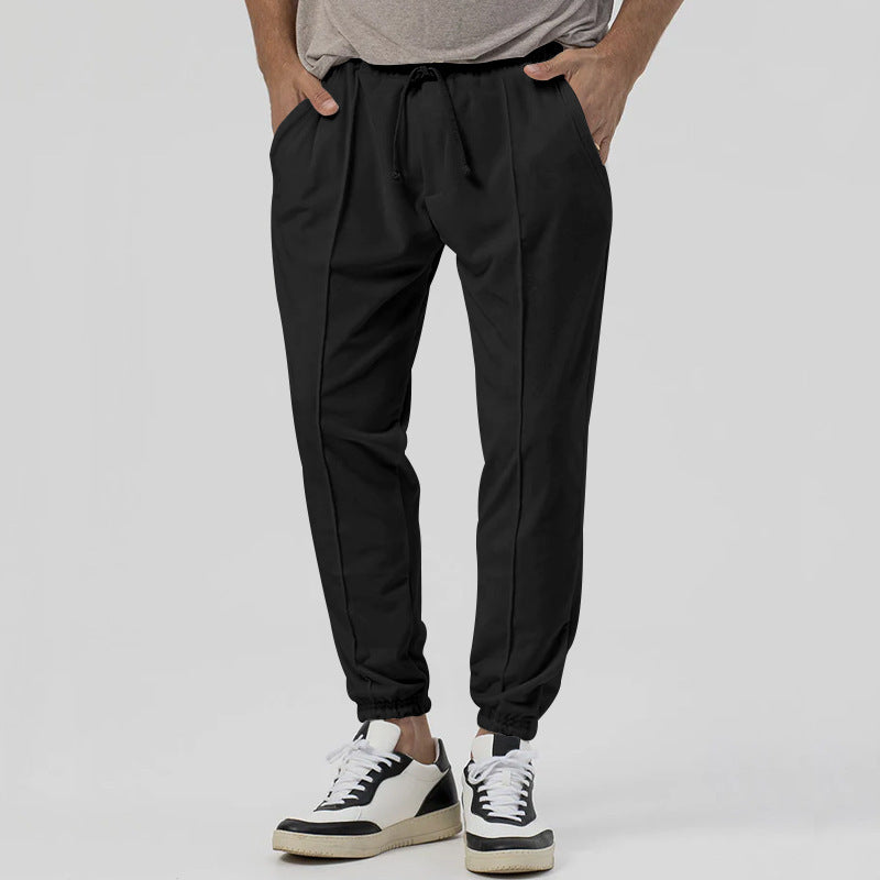 Men's leisure pants with elastic waistband and practical side pockets Lune London