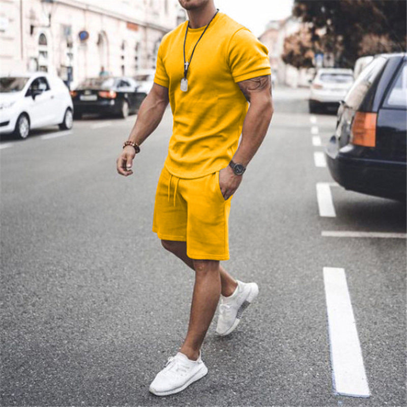 Men's summer sports set with breathable t-shirt and shorts Lune London