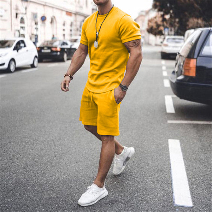 Men's summer sports set with breathable t-shirt and shorts Lune London