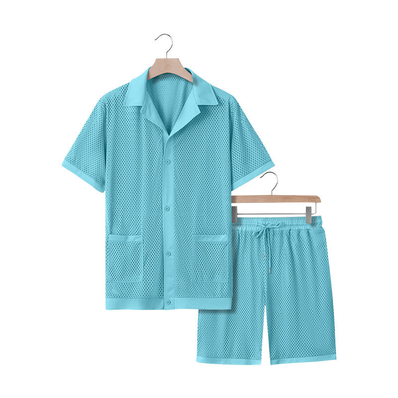 Lune London women's breathable mesh pajama set with practical pockets