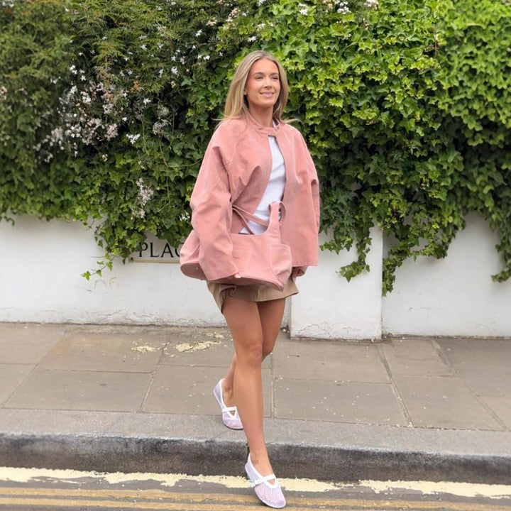 Lune London oversized casual women's jacket with high collar