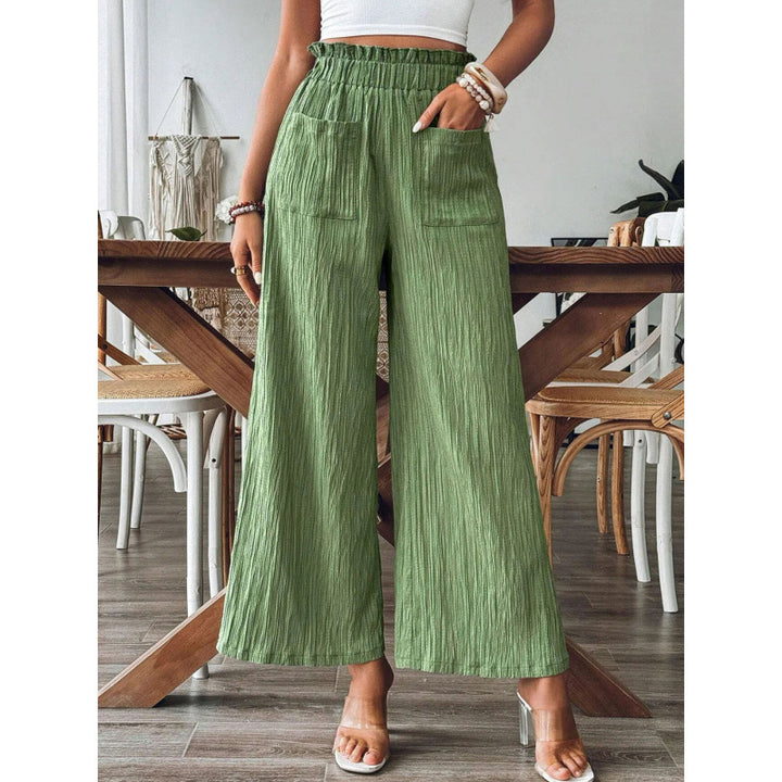Airy palazzo pants for women with elastic waistband and large pockets Lune London
