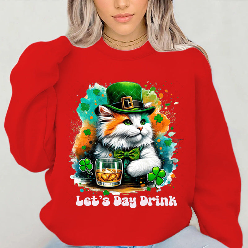 Sweatshirt pour femme avec design de chat drôle et lettrage inspirant Chic & Stil