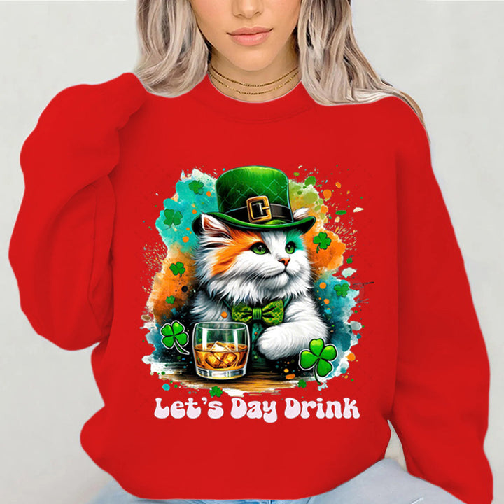Sweatshirt pour femme avec design de chat drôle et lettrage inspirant Chic & Stil