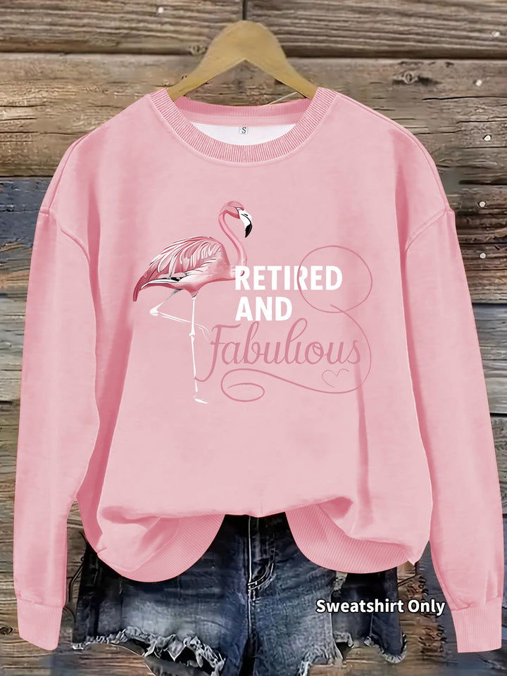 Sweatshirt femme avec motif de flamant rose unique et impression inspirante Chic & Stil