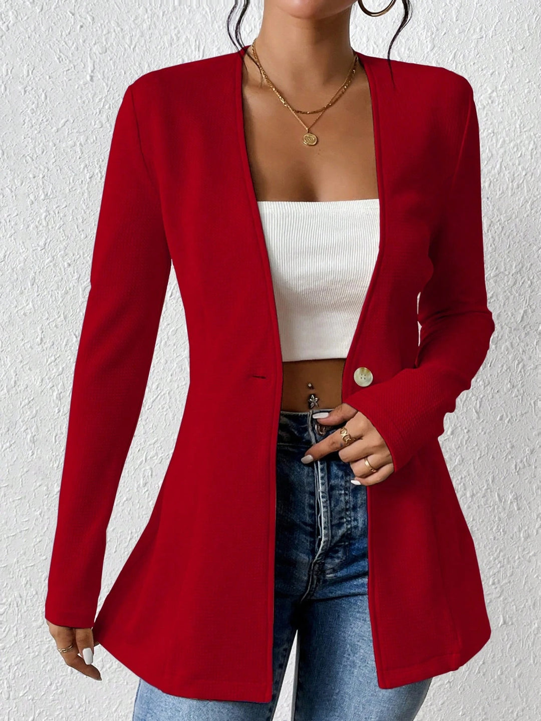 Elegant blazer jacket for women with asymmetric cut Lune London