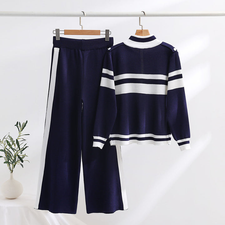 Lune London ladies' knitted sports jacket and pants set