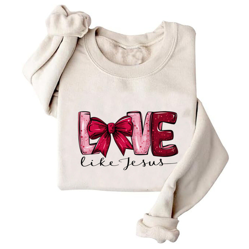 Sweat-shirt pour femmes avec un design de cœur créatif et un imprimé ludique Chic & Stil