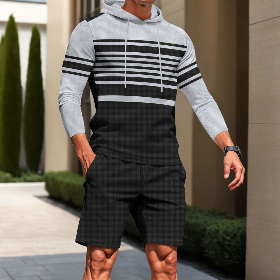 Men's sports hoodie t-shirt in structured material and modern lines Lune London