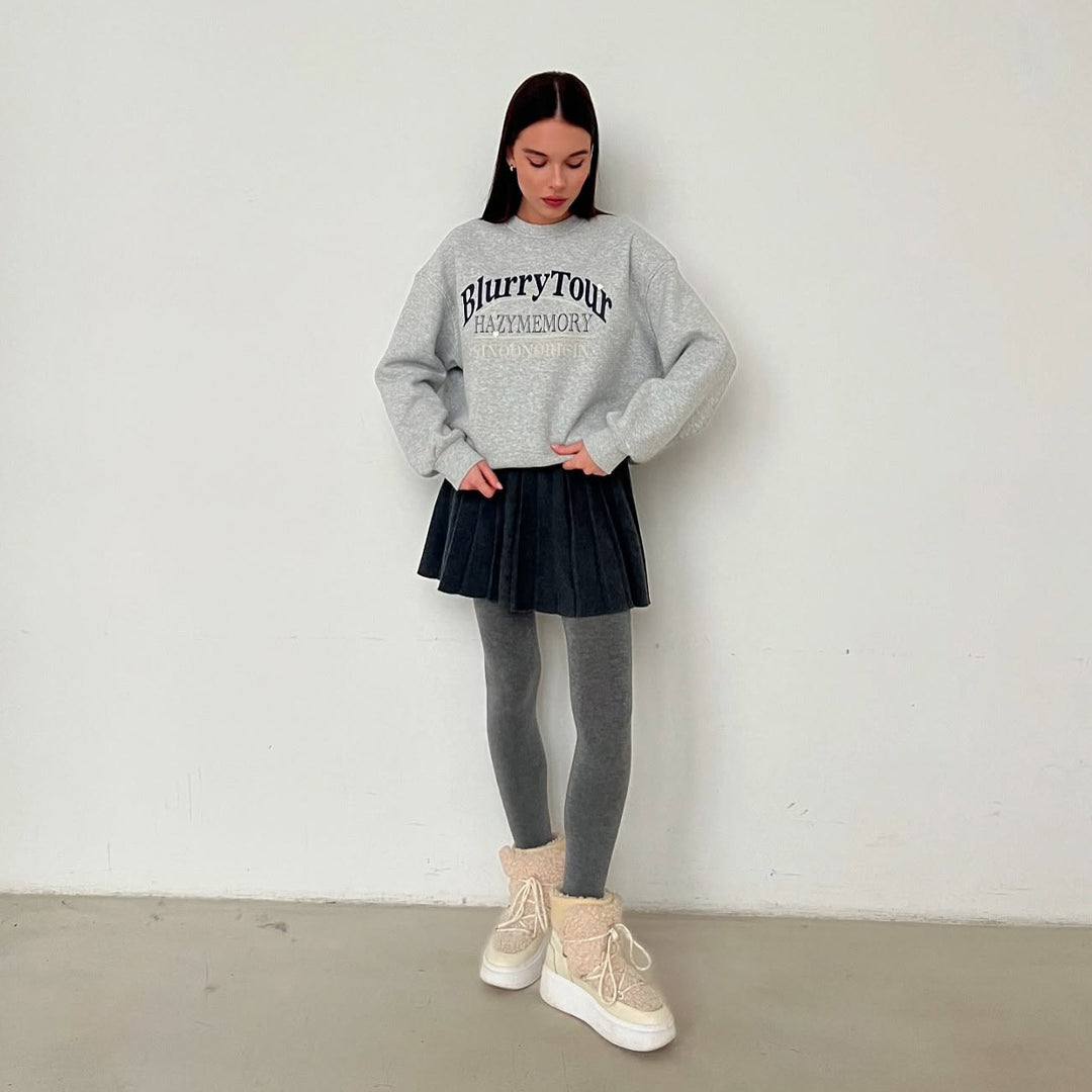 Ladies' sweatshirt with elegant logo and casual cut Lune London