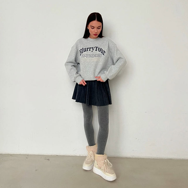 Ladies' sweatshirt with elegant logo and casual cut Lune London