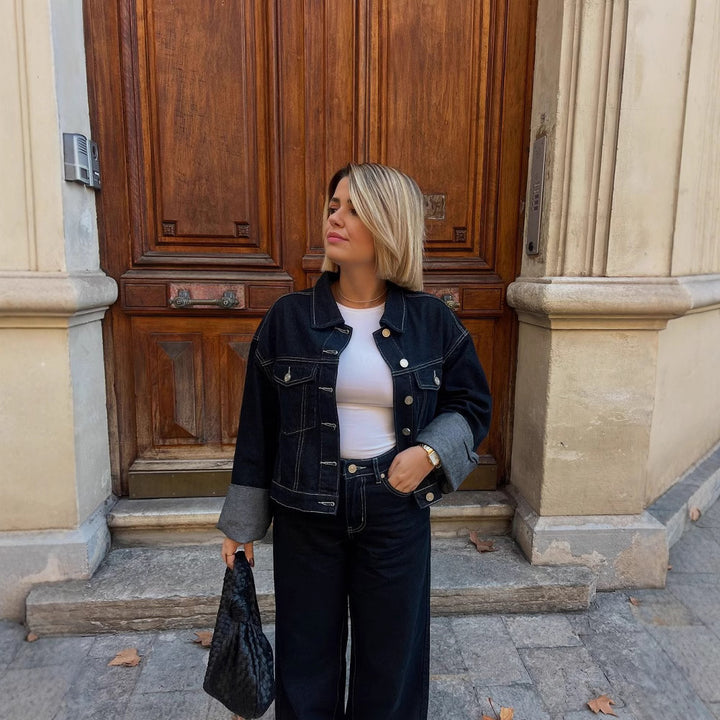 Wide denim pants for women with trendy cuffs Lune London
