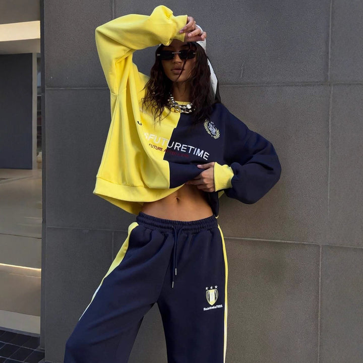 Femme confortable ensemble décontracté surdimensionné avec coupe décontractée et détails modernes Chic & Stil