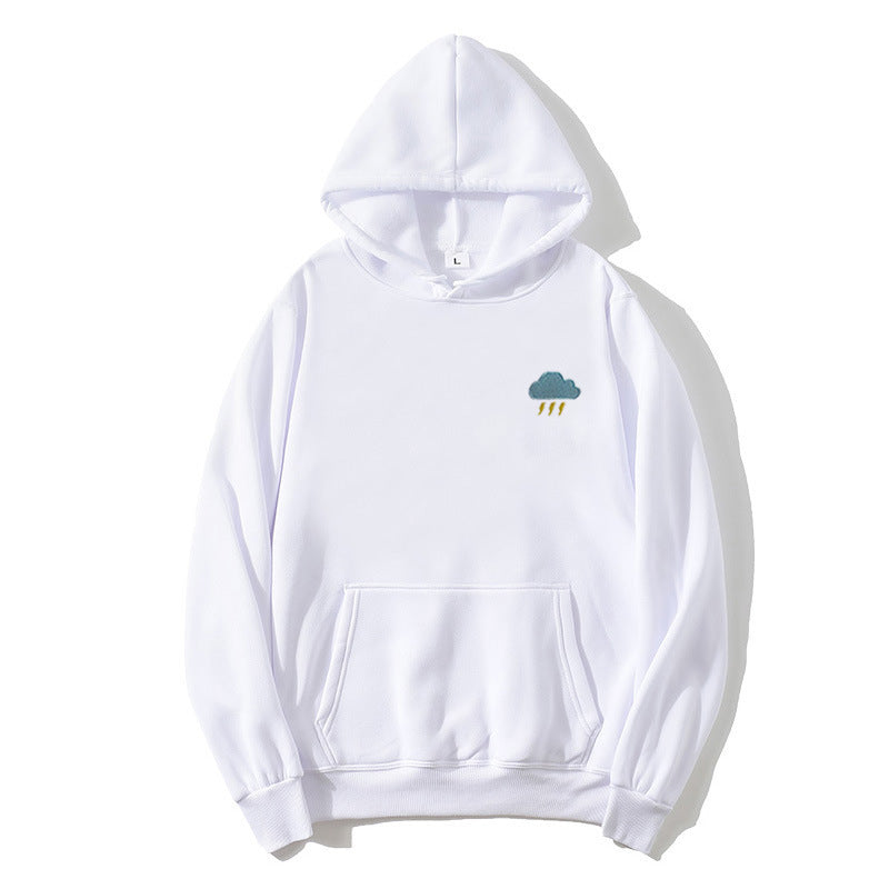 Ladies hoodie with creative cloud design Chic & Stil