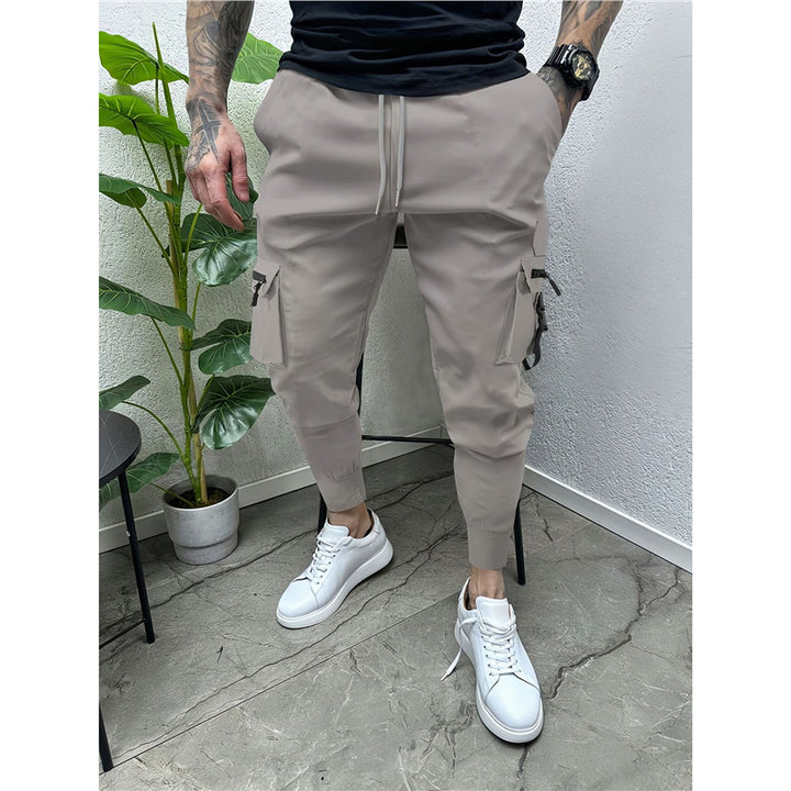 Fashionable cargo jogger pants for men with practical pockets and elastic waistband Lune London