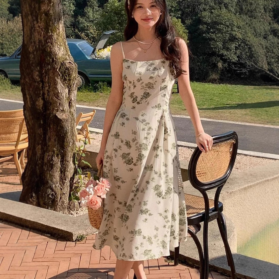 Lune London Floral A-line Midi Dress for Women