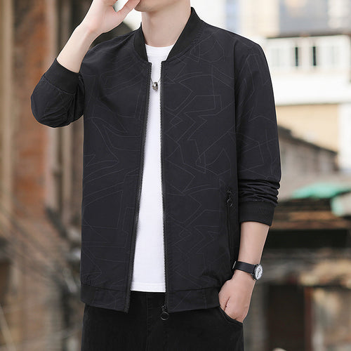 Lightweight bomber jacket for men with a sporty fit and practical zippered pockets Lune London