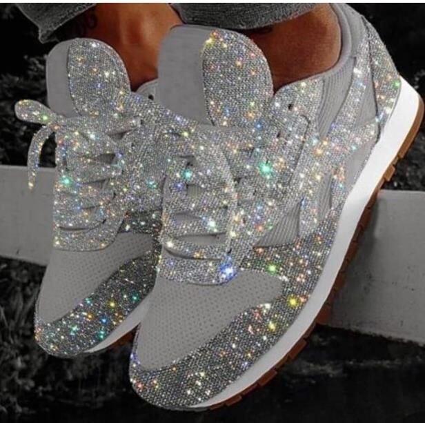 Ladies Fashion Sneakers Sparkling with Innovative Design and Non-Slip Sole Lune London