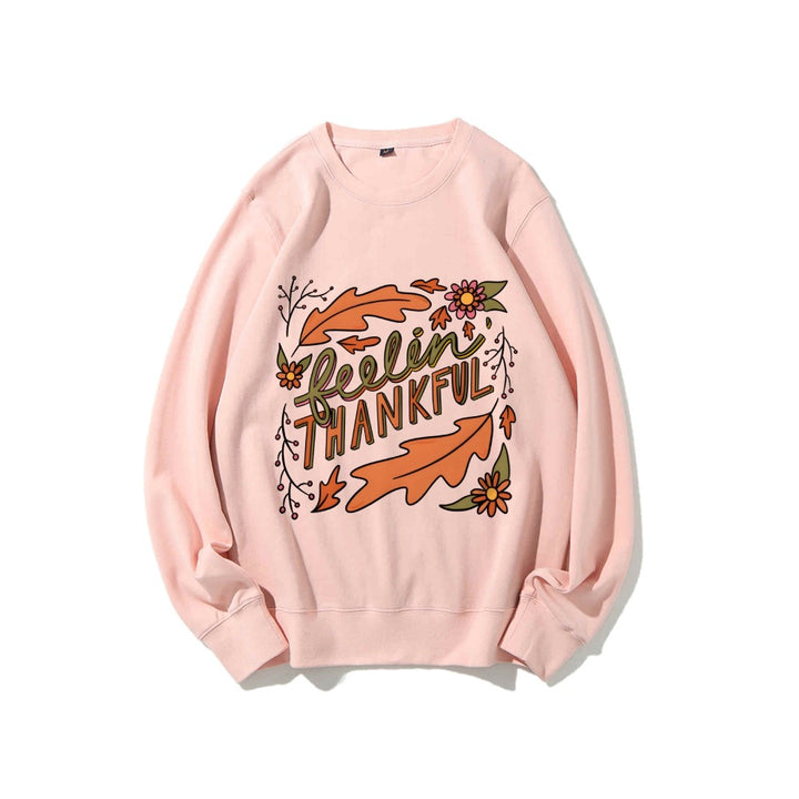 Sweat-shirt femme avec motif automnal coloré et lettrage inspirant Chic & Stil