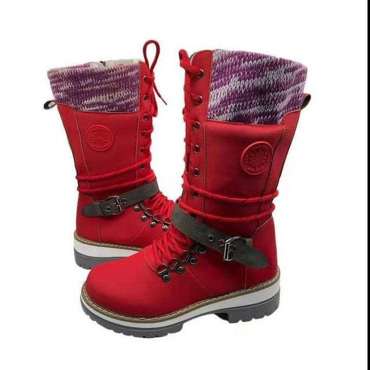 Robust winter boots for ladies with a high design and chic and stylish accents