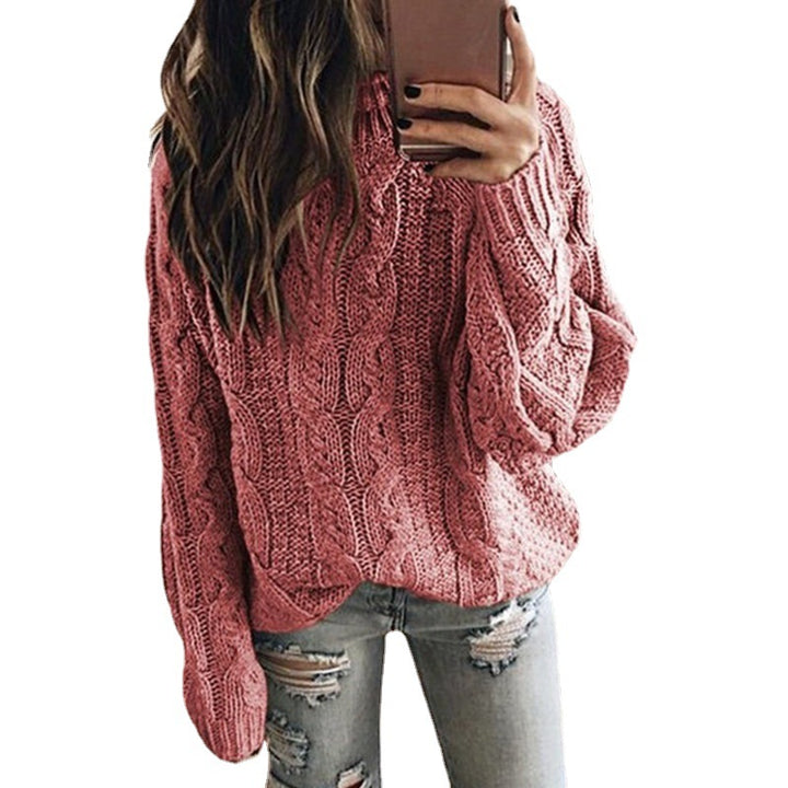 Women Thick Knit Sweater with Trendy Cable Design Lune London