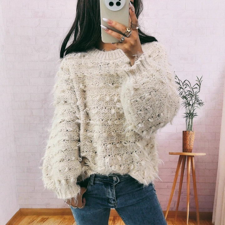 Lune London | Women casual oversized sweater made of textured material with unique design