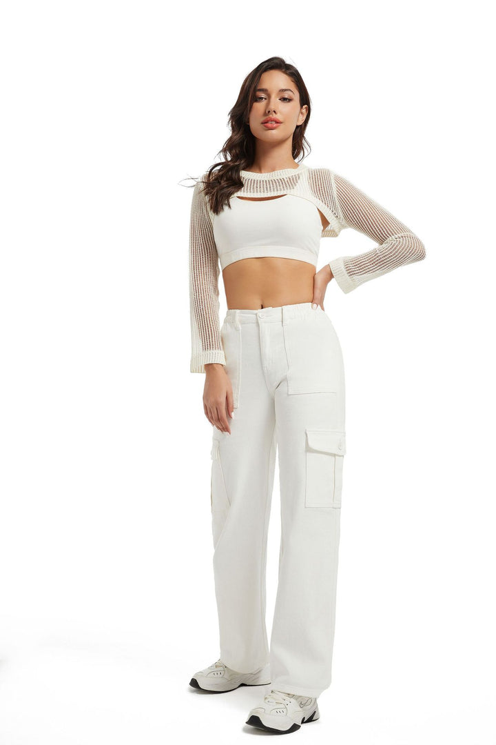 Casual style cargo pants for women with practical side pockets Lune London
