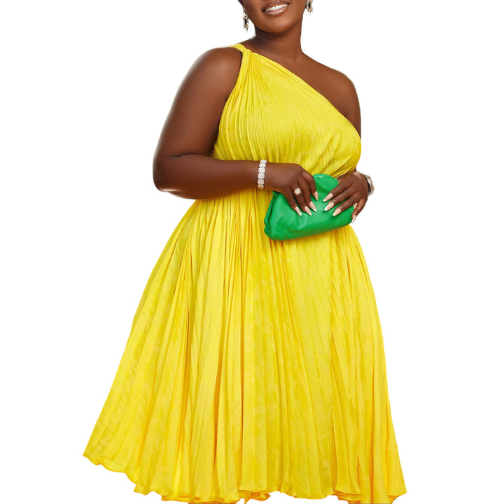 Pleated strapless dress for women with elegant cord Lune London