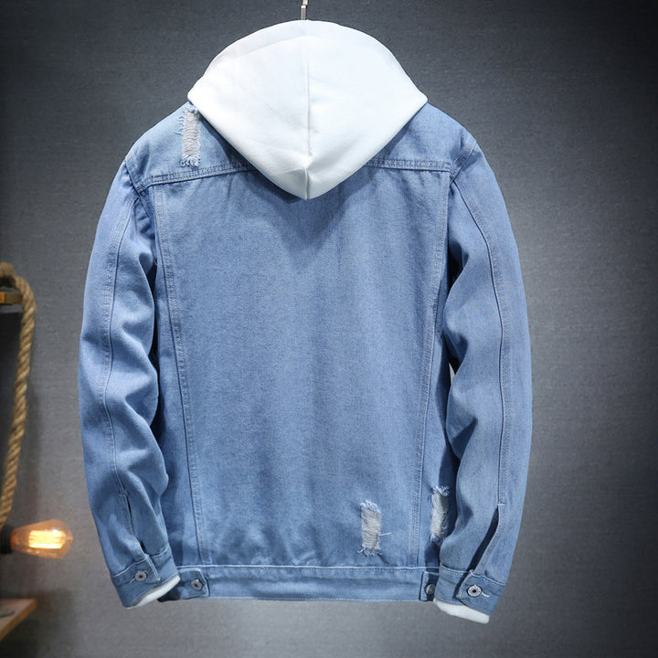 Casual denim jacket for men with comfortable hoodie insert and modern details Lune London