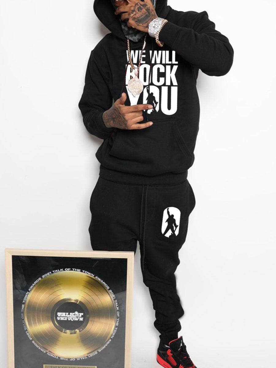 Men's Hoodie and Jogging Pants Set with Powerful Statement Lune London
