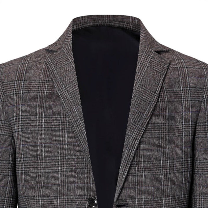 Trendy slim-fit checkered blazer for men Lune London