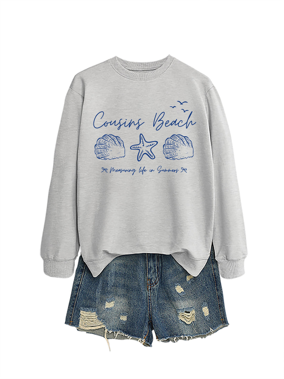 Sweat-shirt femme avec motif maritime et coupe confortable Chic & Stil