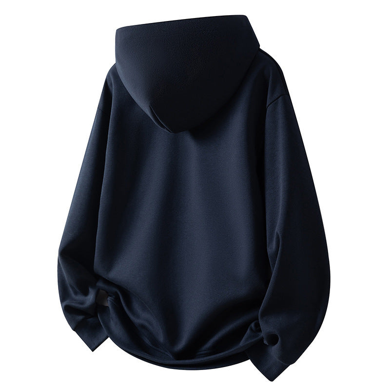 Men's Sporty Fleece Hoodie with Half Zip Lune London