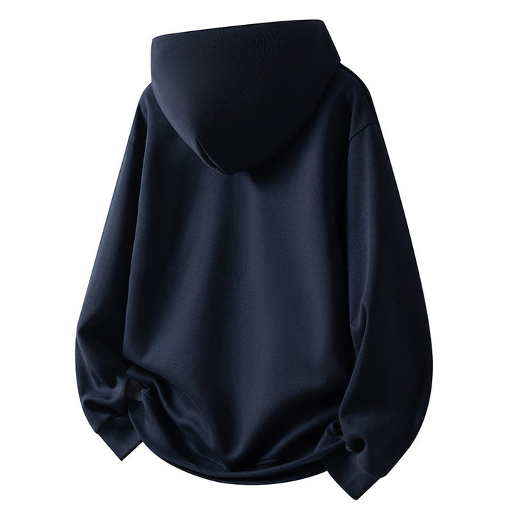 Men's Sporty Fleece Hoodie with Half Zip Lune London