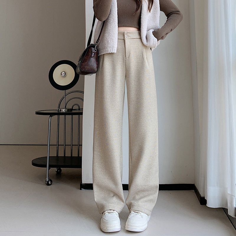 Women's Wide-Leg Creased Trousers Chic & Stil
