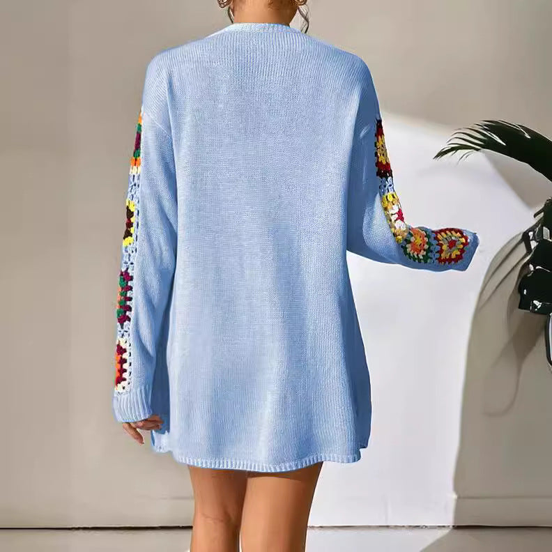Knitted cardigan for women with unique crochet patterns Lune London