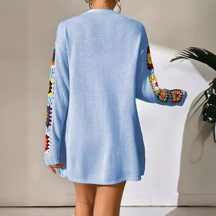 Knitted cardigan for women with unique crochet patterns Lune London