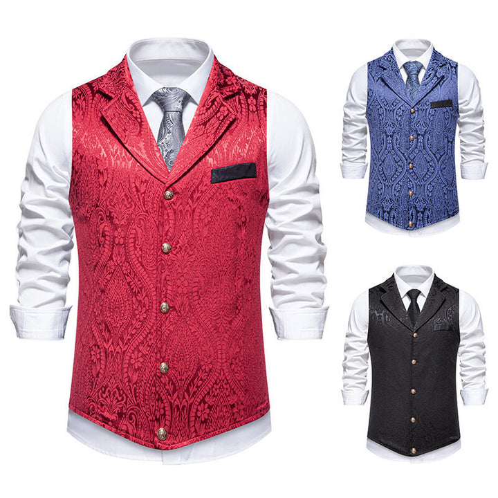 Elegant men's vest with intricate pattern and high-quality fabric Lune London
