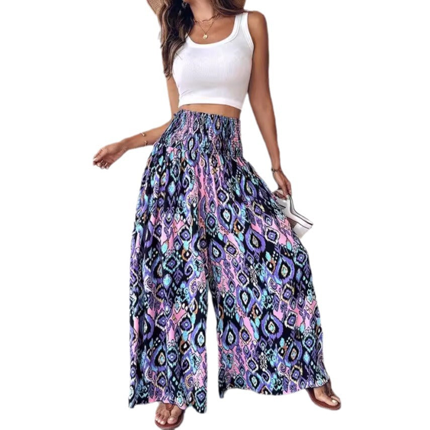 Chic and stylish women's Palazzo pants with tropical print