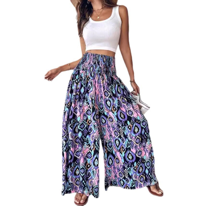 Chic and stylish women's Palazzo pants with tropical print