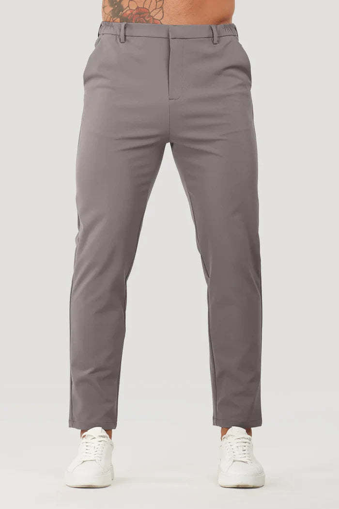 Slim fit chino pants for men with elastic waistband and side pockets Lune London