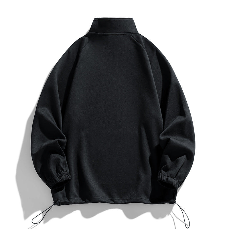 Pull-over à manches longues pour hommes avec ouverture zippée courte Lune London