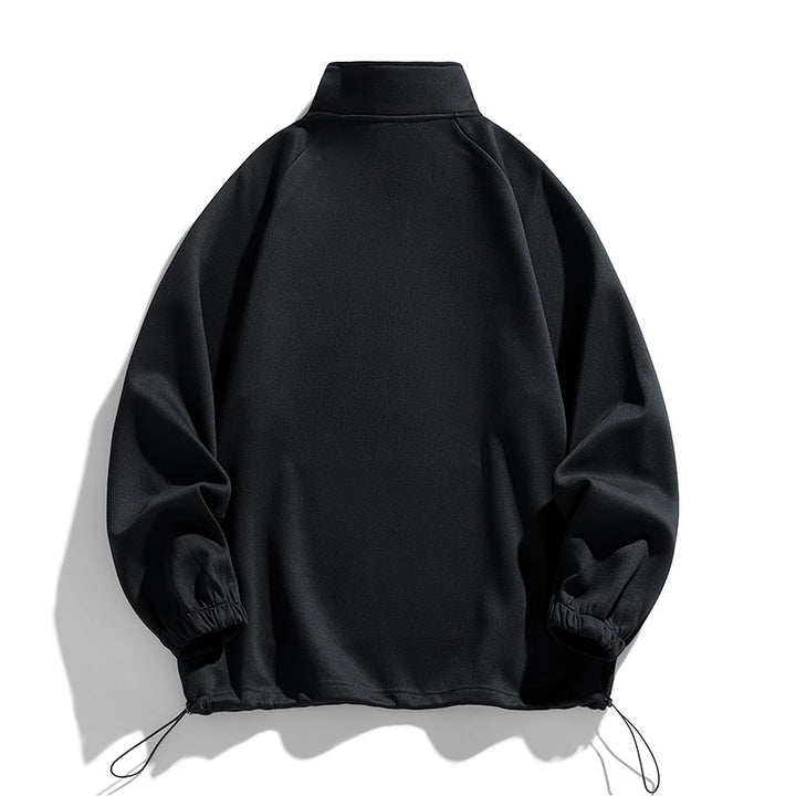 Pull-over à manches longues pour hommes avec ouverture zippée courte Lune London