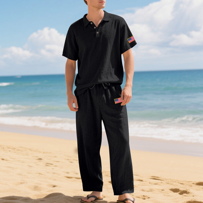 Casual men's set with a high-quality care dress and an elastic waist Lune London