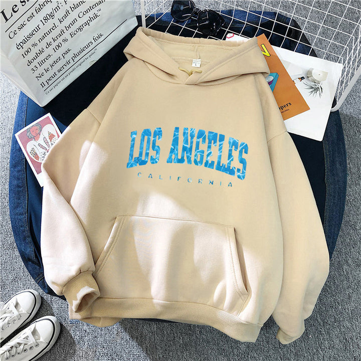 Women's hoodie with striking Los Angeles lettering Chic & Stil