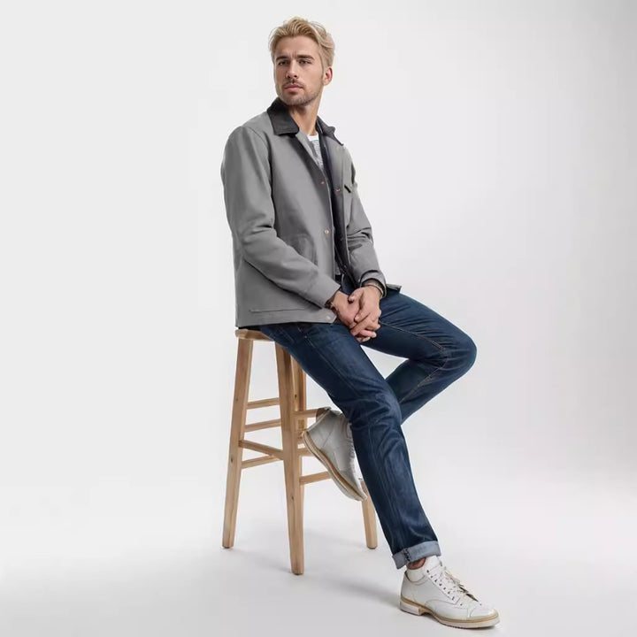 Casual men’s jacket in workwear style with practical pockets Lune London